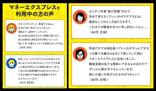 マネーエクスプレスの口コミと評判について